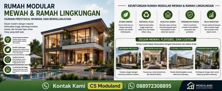 Inspirasi Desain Rumah Modular 2 Lantai yang Mewah dan Ramah Lingkungan